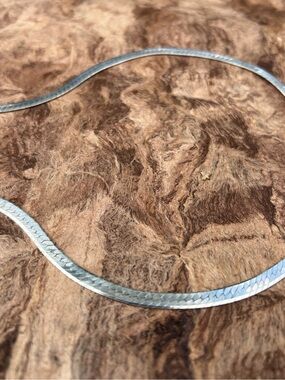 Sterling Silver Herringbone Necklace